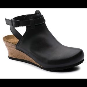 Birkenstock Papillio Esra Leather Wedge Clog
